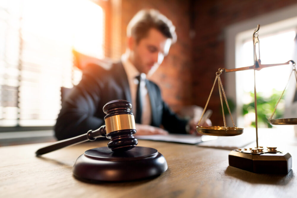 Lawyer working in office. Law and justice concept Lawyer or attorney working in office. Law and justice concept